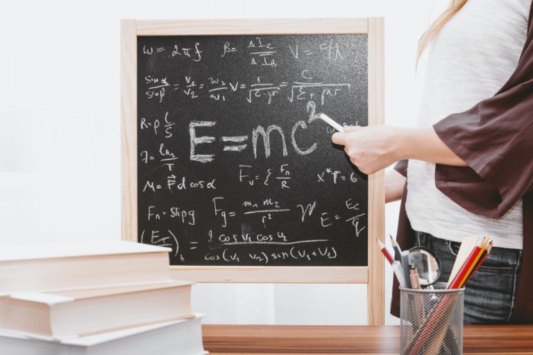 e=mc2 chalkboard